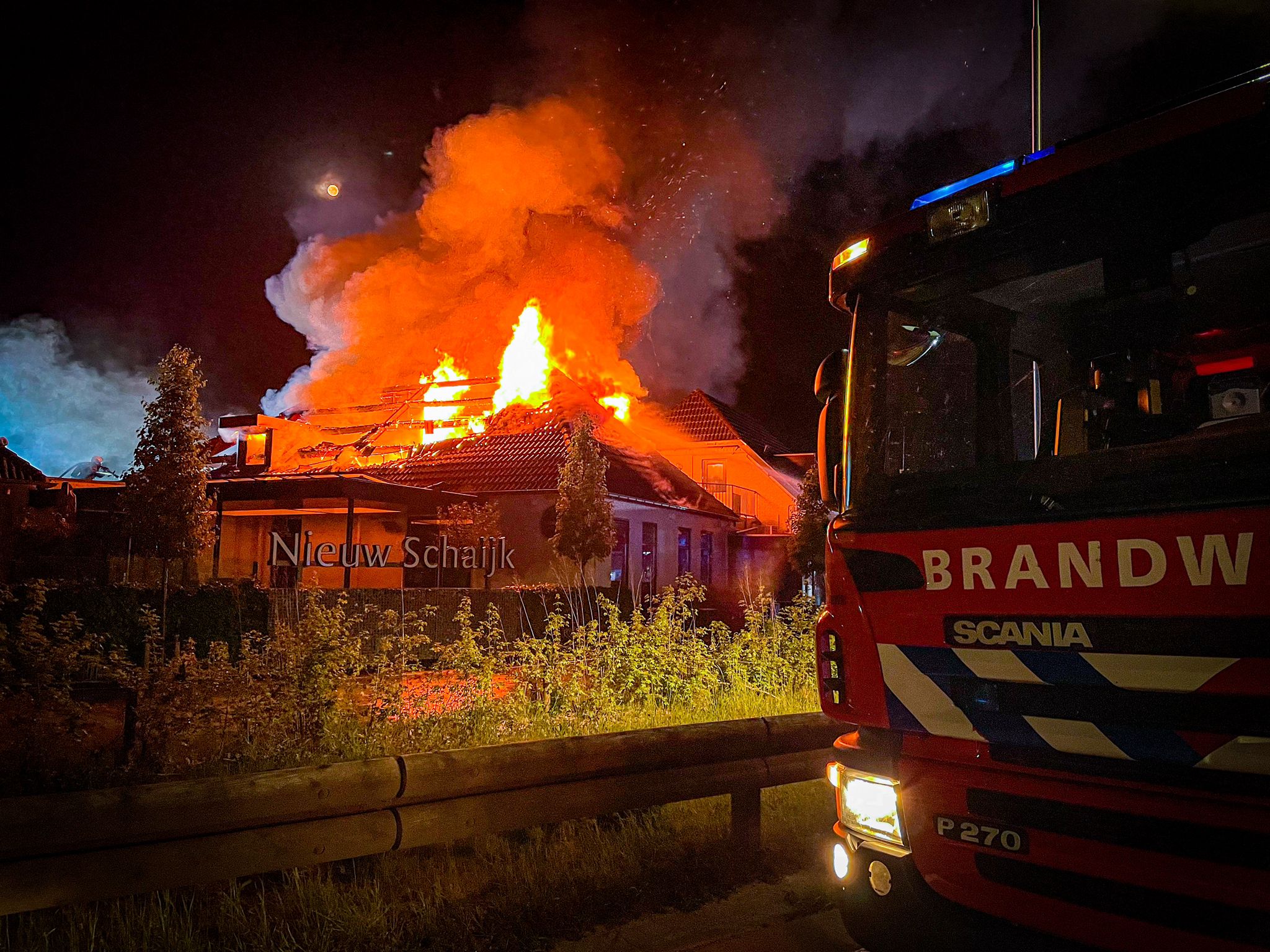 Uitslaande brand bij restaurant Nieuw Schaijk