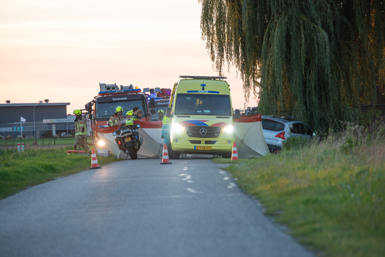 Dode na frontale botsing tegen boom