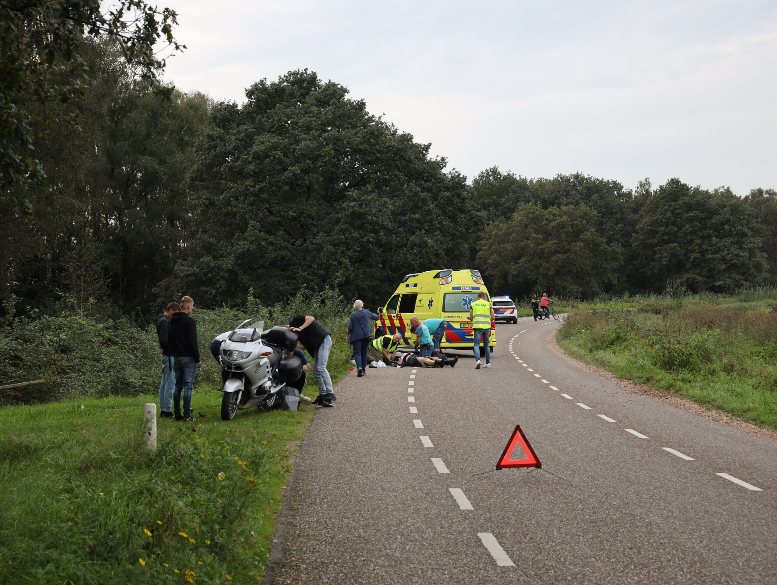 Motorrijdster Ernstig Gewond Na Eenzijdig Ongeval Traumahelikopter