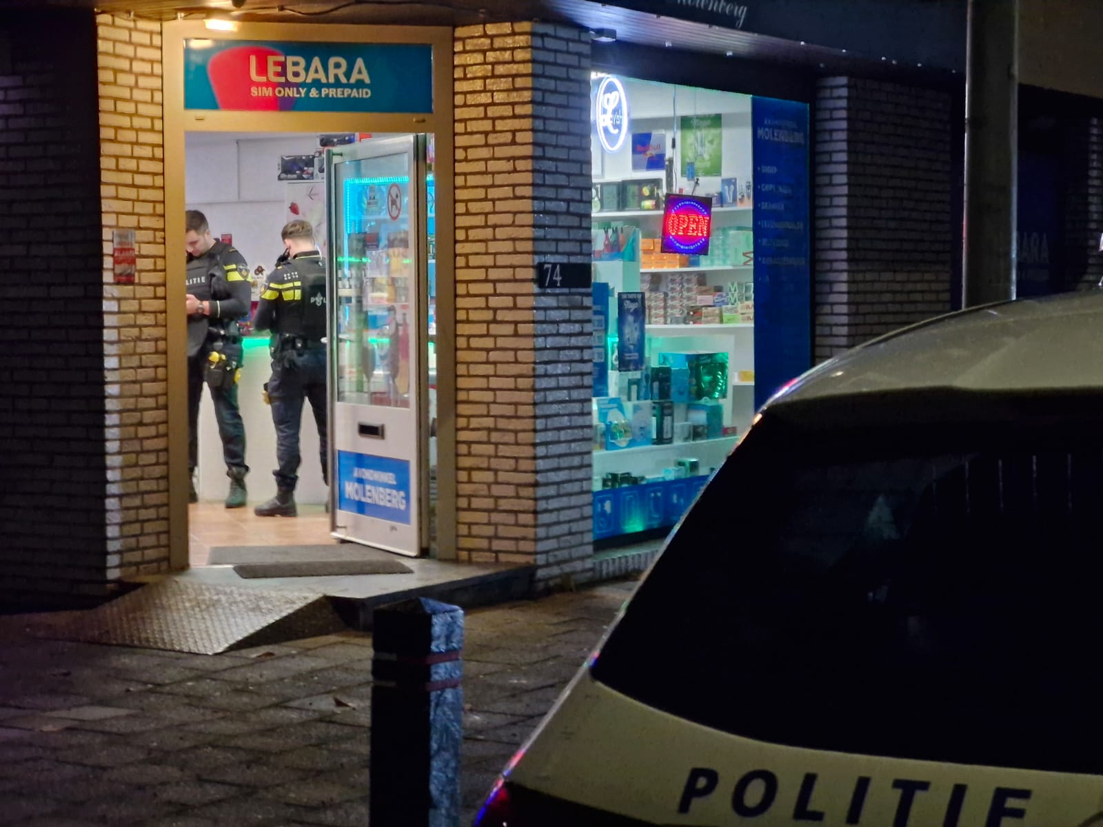 Gewapende overval op avondwinkel