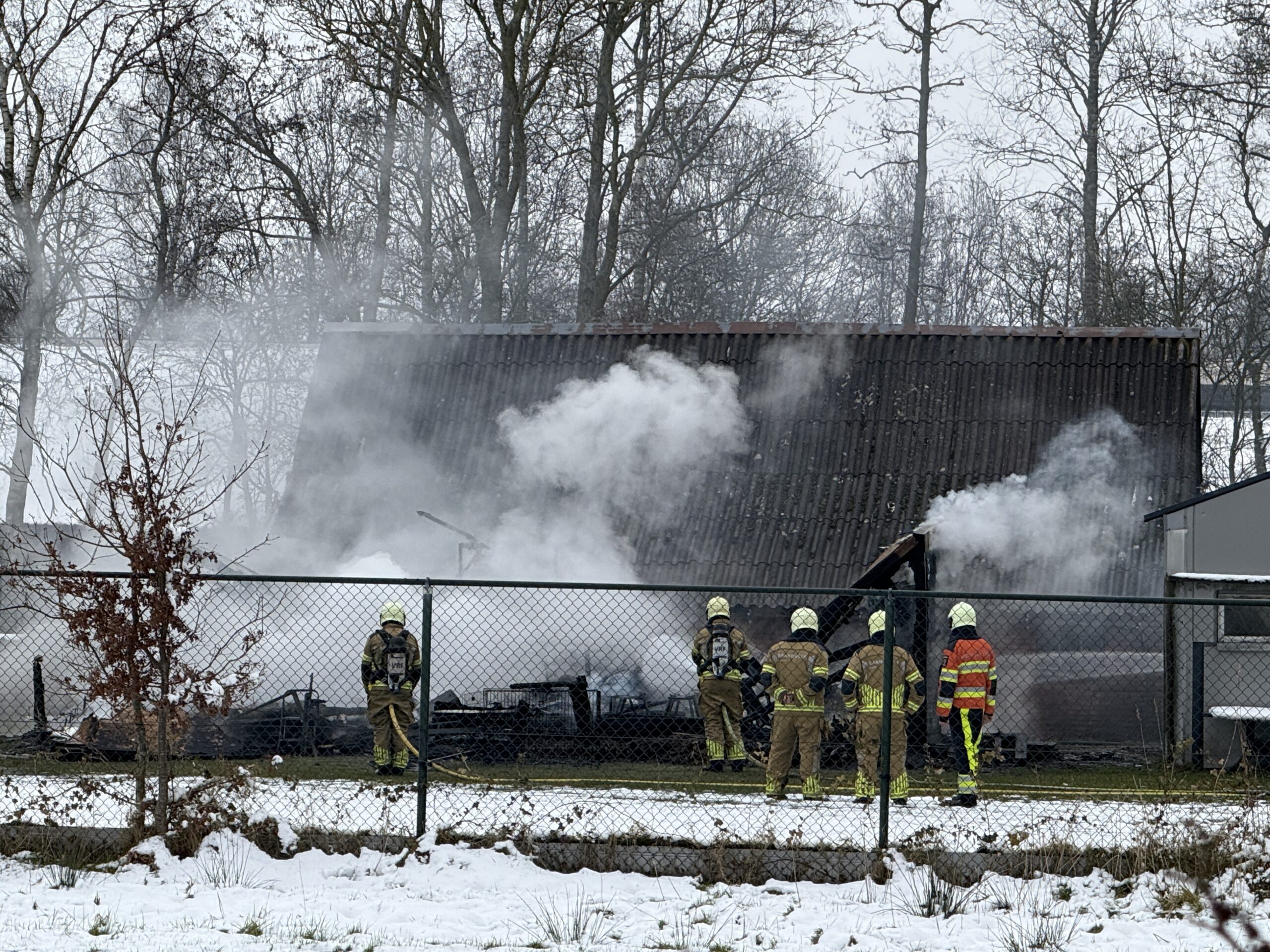 Twee honden omgekomen bij brand in stacaravan