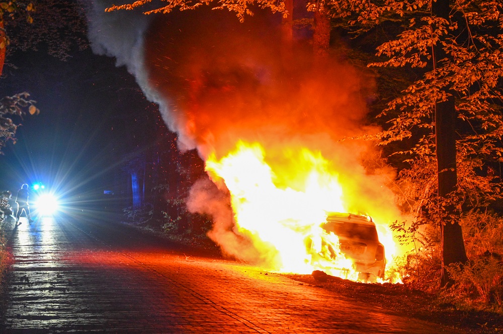 Sanitaire stop eindigt in vuurzee
