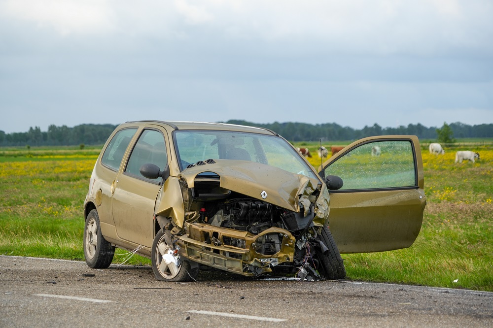 Traumahelikopter geland na frontale botsing