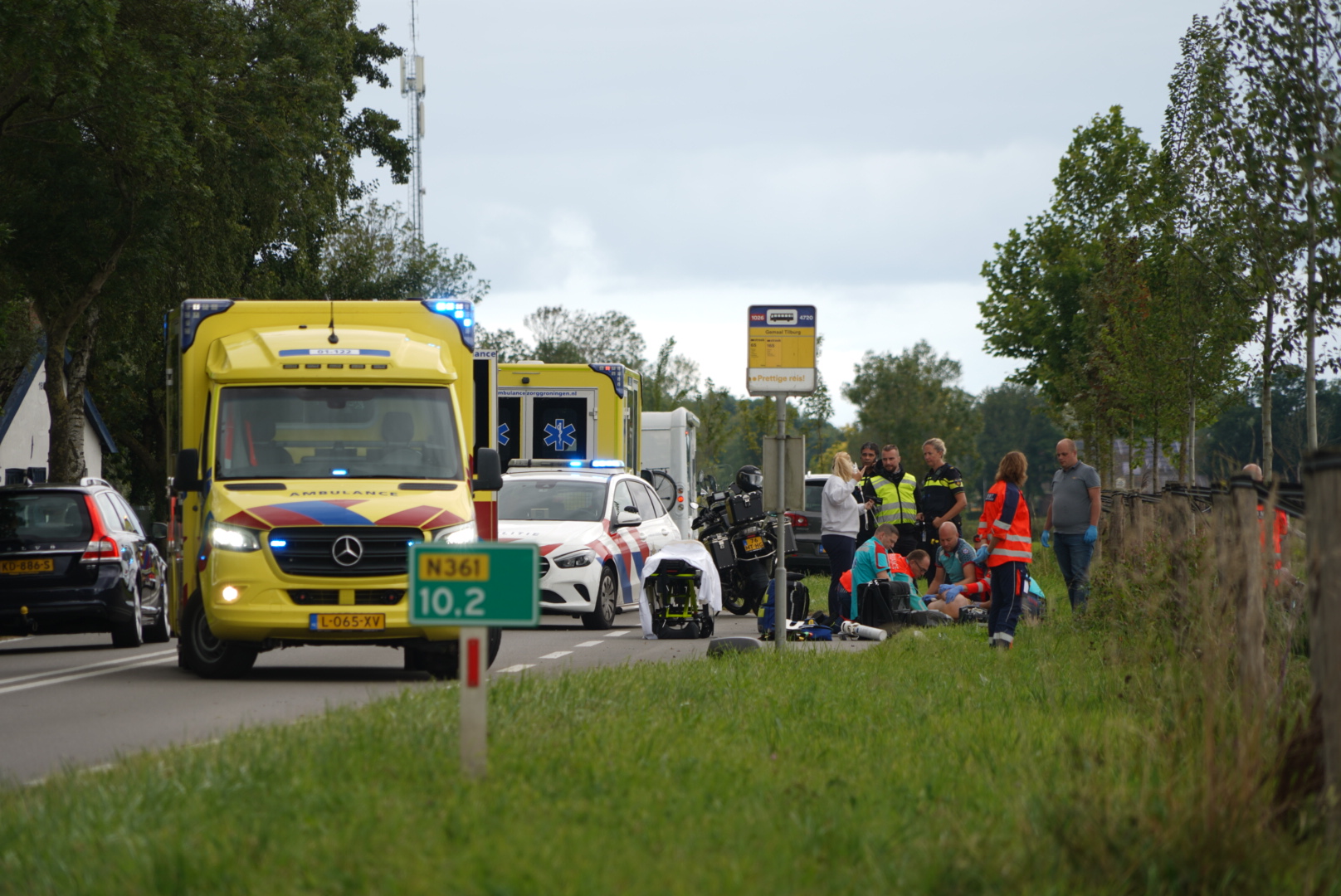 Motorrijder zwaargewond bij eenzijdig ongeluk