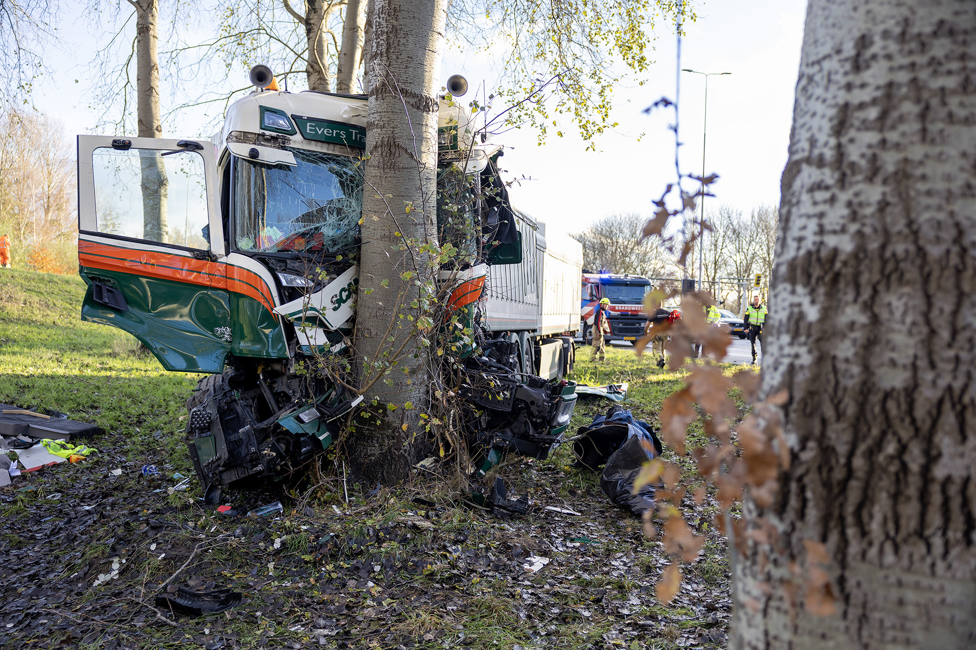 Vrachtwagenchauffeur (64) overlijdt na eenzijdig ongeval op snelweg