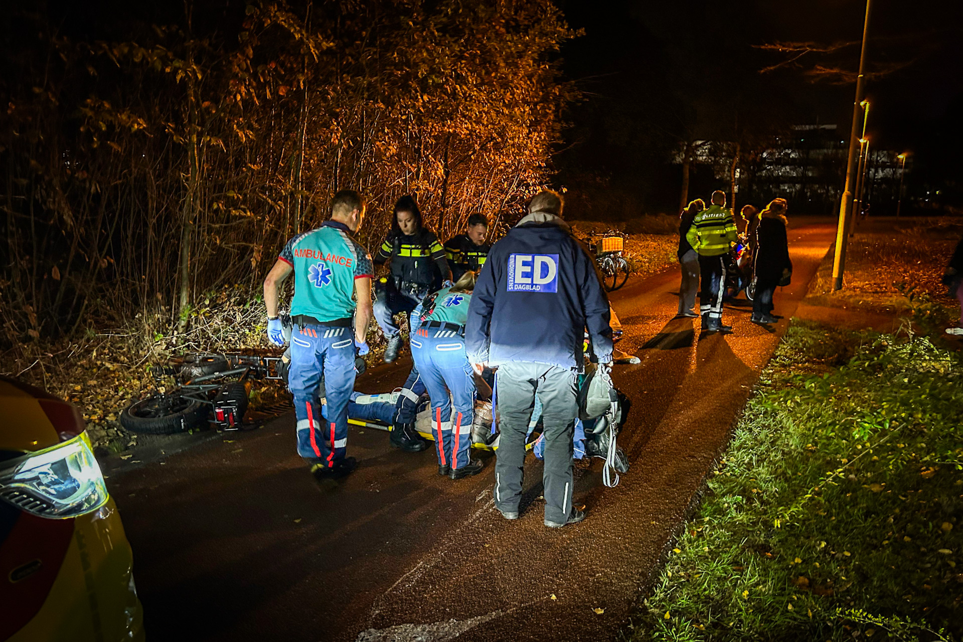 Man ernstig gewond na fatbike-val in park
