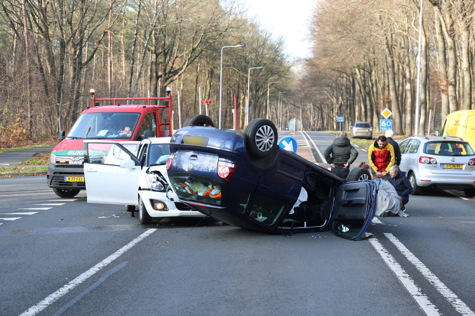Twee gewonden bij ongeval op kruising