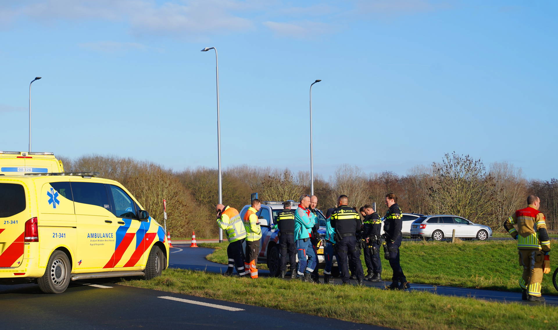 Oudere man overleden op fietspad