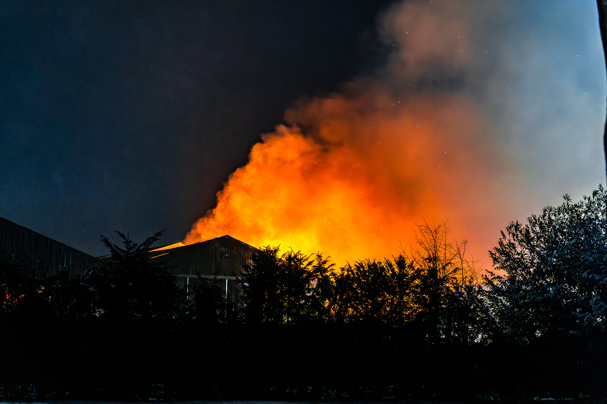 Grote brand bij zorgboerderij, bewoners en paarden op tijd gered
