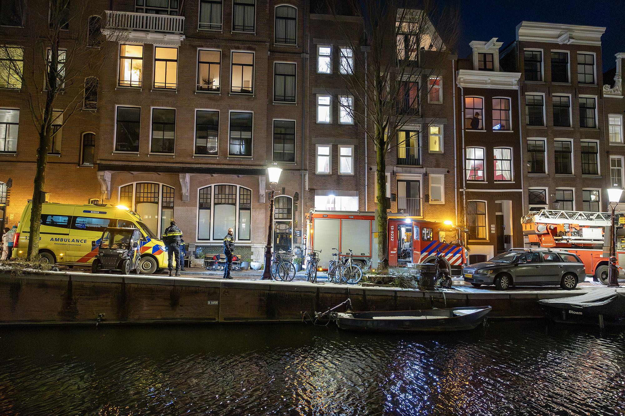 Artikel Ernstig gewonde bij woningbrand Lijnbaansgracht Bloemgracht Amsterdam - 112 Nederland
