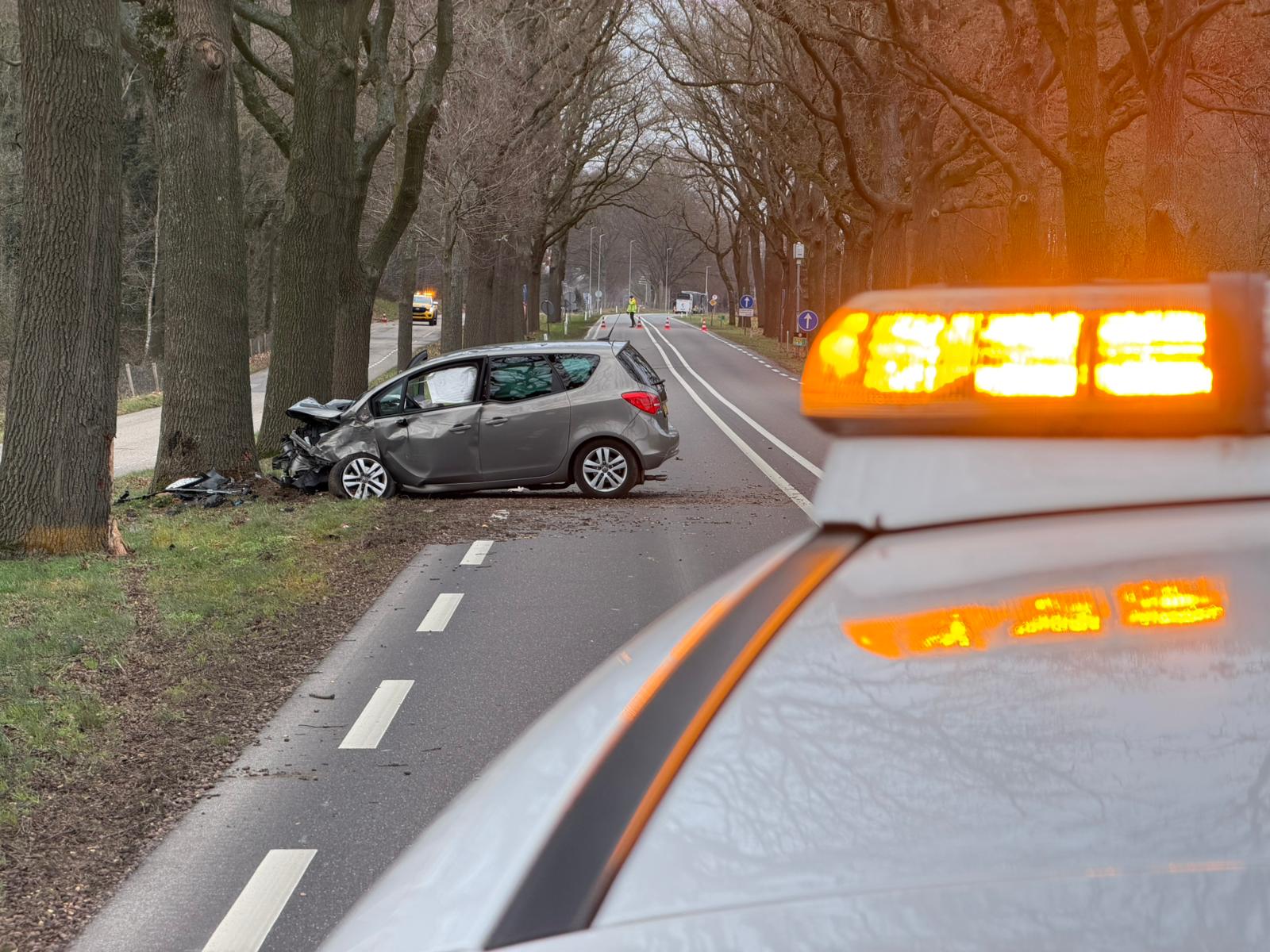 Bestuurder overleden na botsing tegen boom
