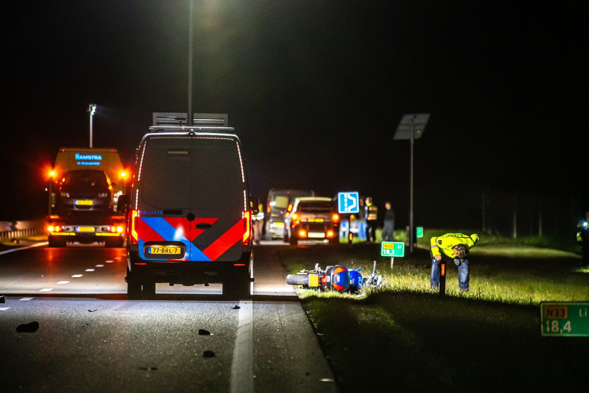 Motorrijder (41) overlijdt na botsing met overstekende ree