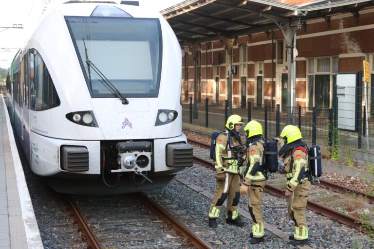 Trein met brandlucht stilgelegd op station, verkeer lange tijd gestremd