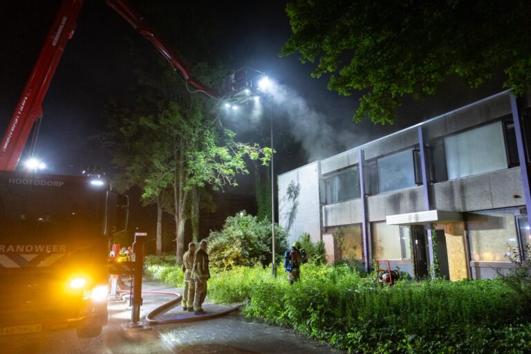 Persoon aangehouden vanwege brand in leegstaand gebouw