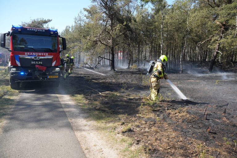Bosbrand treft groot gebied en veroorzaakt hinder op spoor en snelweg