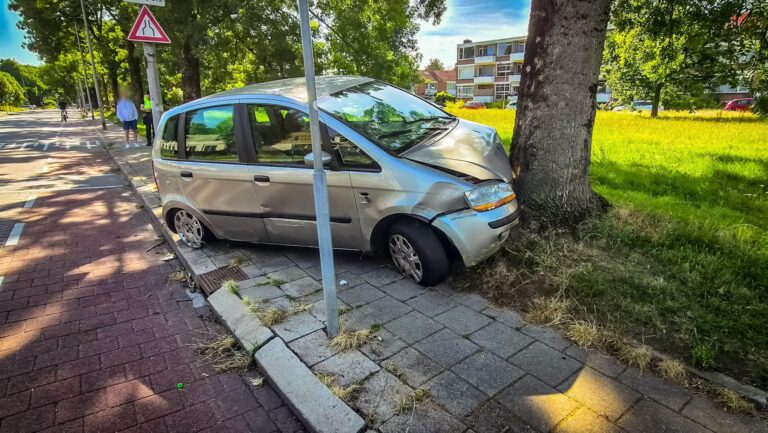 Twee inzittenden slaan op de vlucht na botsing tegen boom