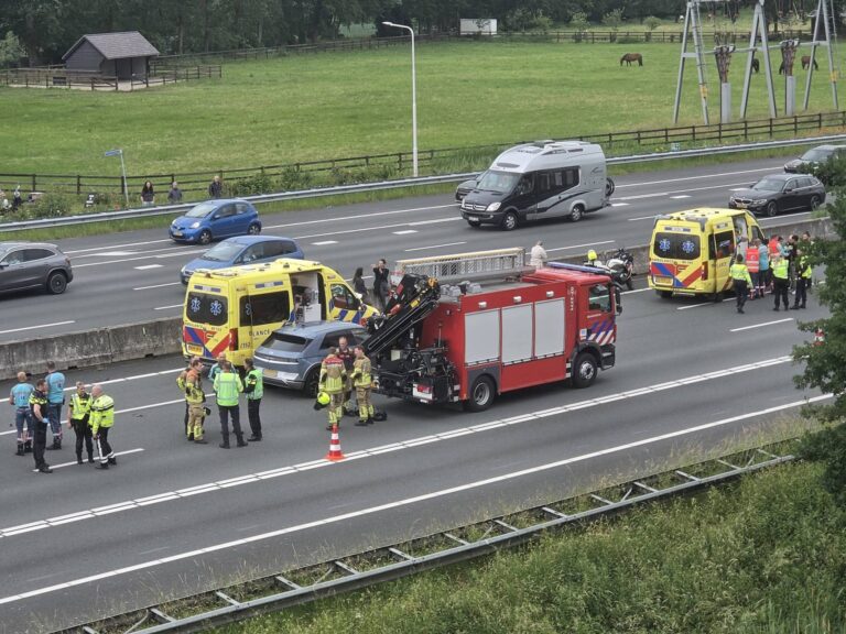 Ernstig ongeval op snelweg, slachtoffer gereanimeerd