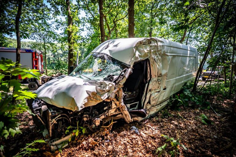 Bestuurder zwaargewond na botsing met boom