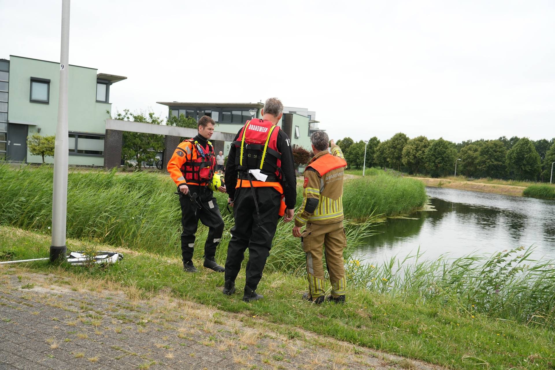 Brandweer gaat water in voor gewonde zwaan die mogelijk is mishandeld