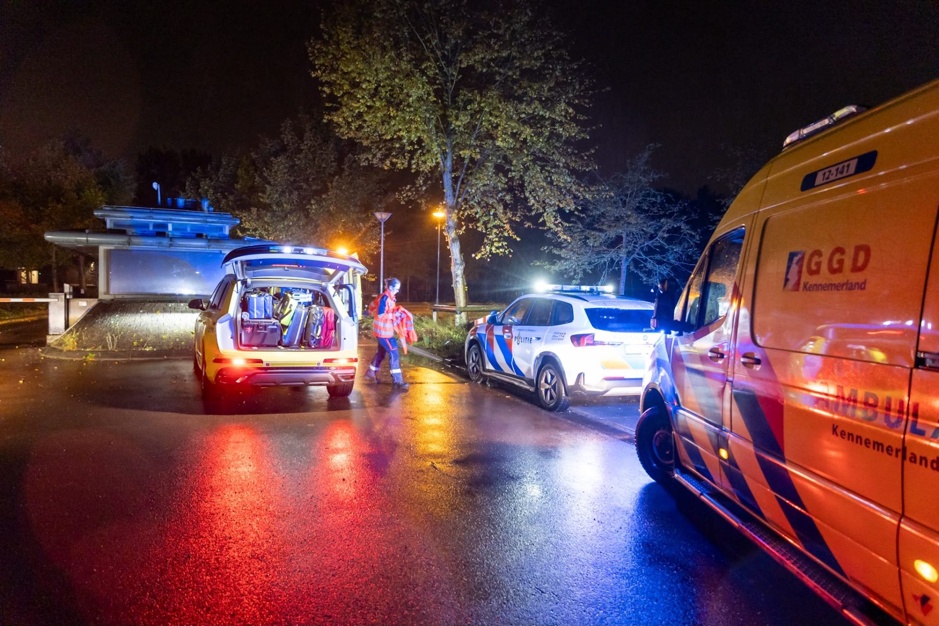 Zwaargewonde fietser aangetroffen, traumateam aanwezig